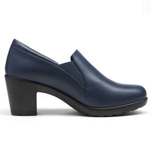 Dream Pairs Round Toe Block Heel Pumps- Navy- Size 7M